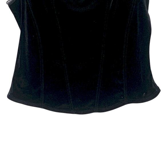 Arianne L Vntage Y2K Black Velvet Corset Tank Witchy Whimsygoth Fairy Goth - Picture 5 of 9